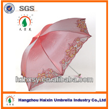 Mode faltbare Damen Stickerei Regenschirm